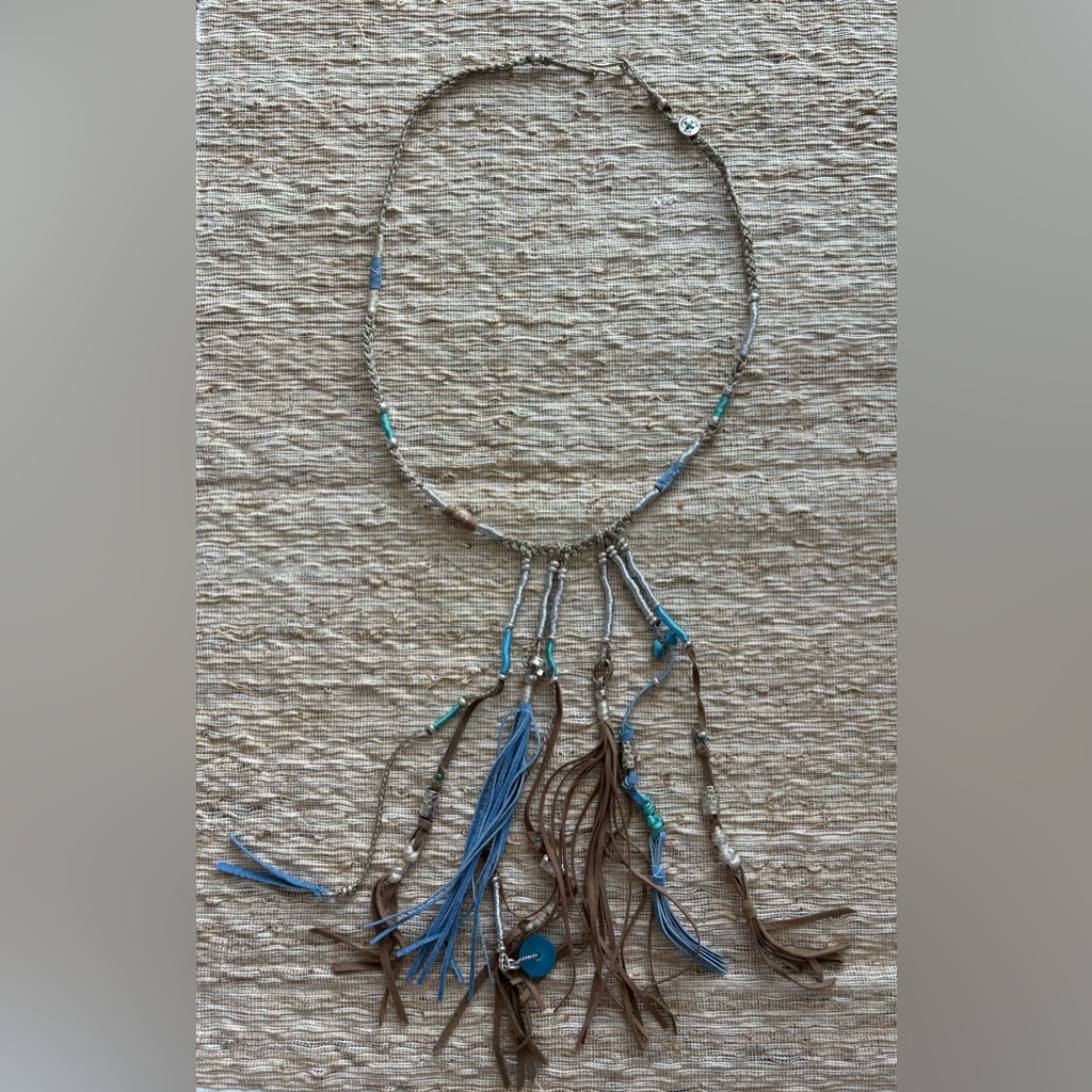 Johnny Was Blue And Brown Necklace